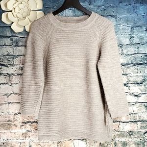 Benedetta B. | Wool Alpaca Blend Boho Cottagecore Fuzzy Tan Sweater